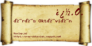 Órás Oktávián névjegykártya
